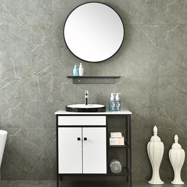 MDF Classical Bathroom Furniture Mirrored Corner Cabinet AM-6037