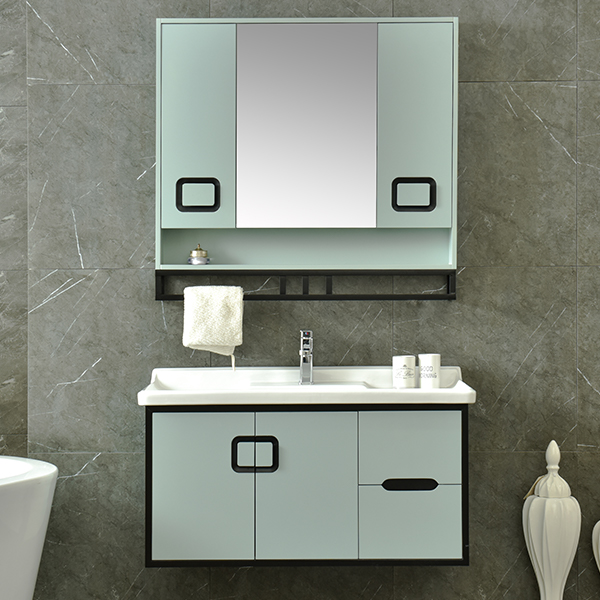 PVC Cheap Japan Style Bathroom Vanity Waterproof AM-2500-1
