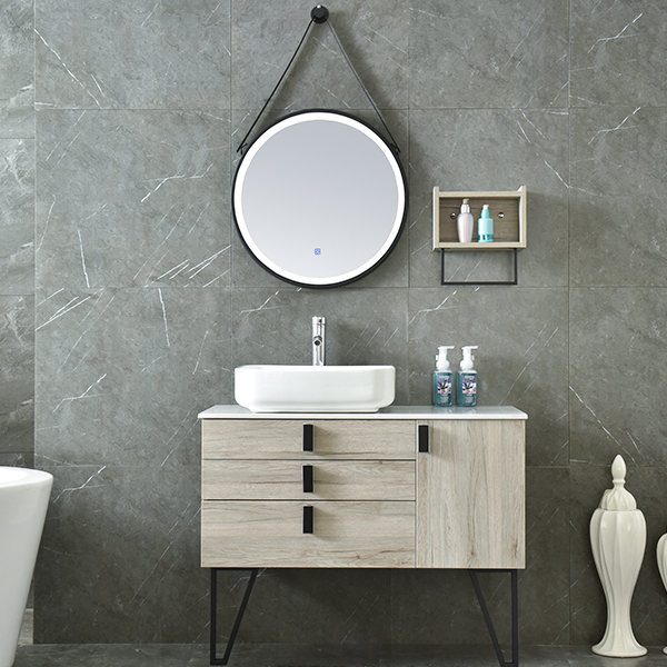MDF Classical Spanish Bathroom Furniture Mirrored Cabinet AM-6044